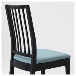 Фото1.Кресло, черный, сиденья Orrsta светло-голубой EKEDALEN IKEA 392.970.76